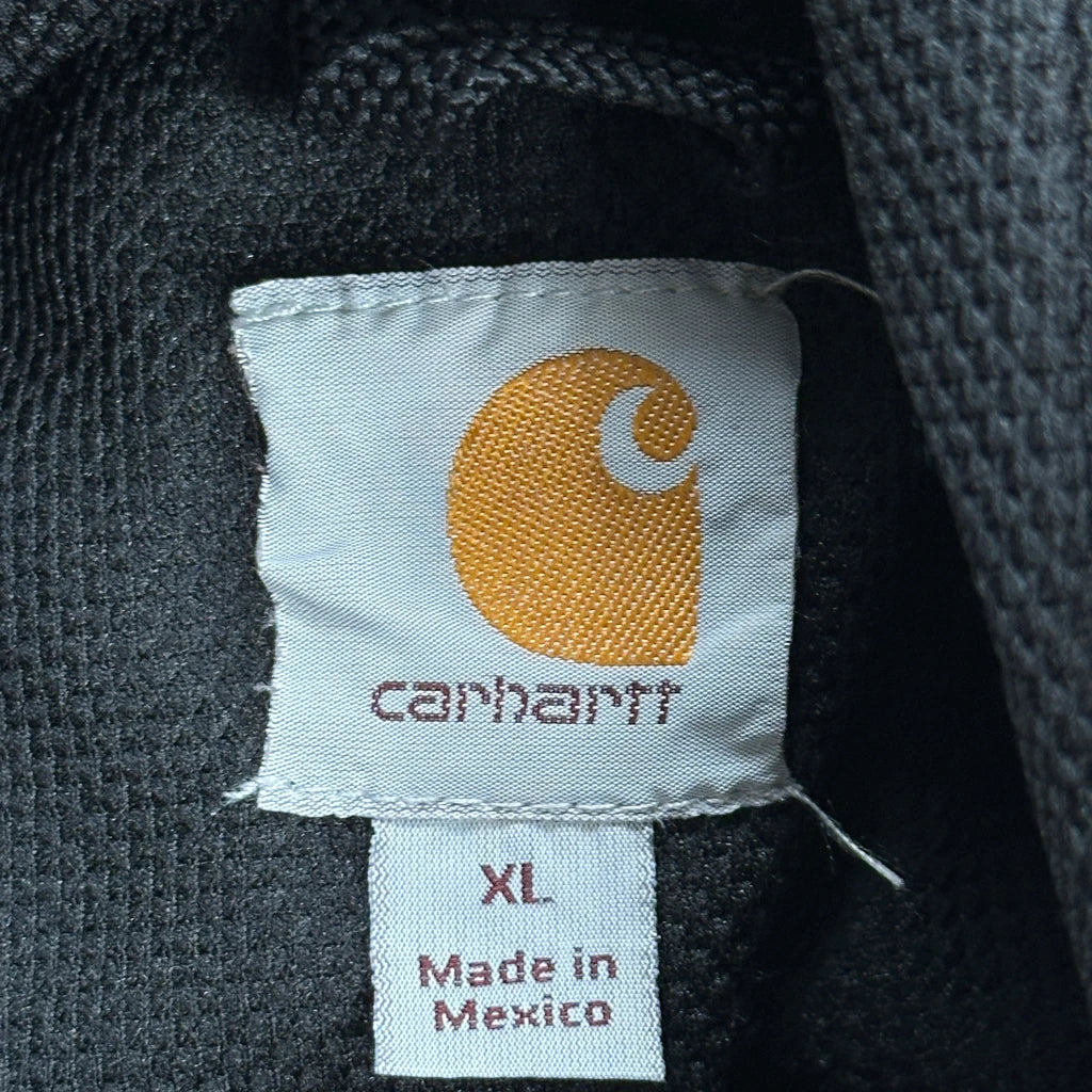 Thermal Lined Carhartt Full Zip Hoodie - XL Brown Cotton - Image 3