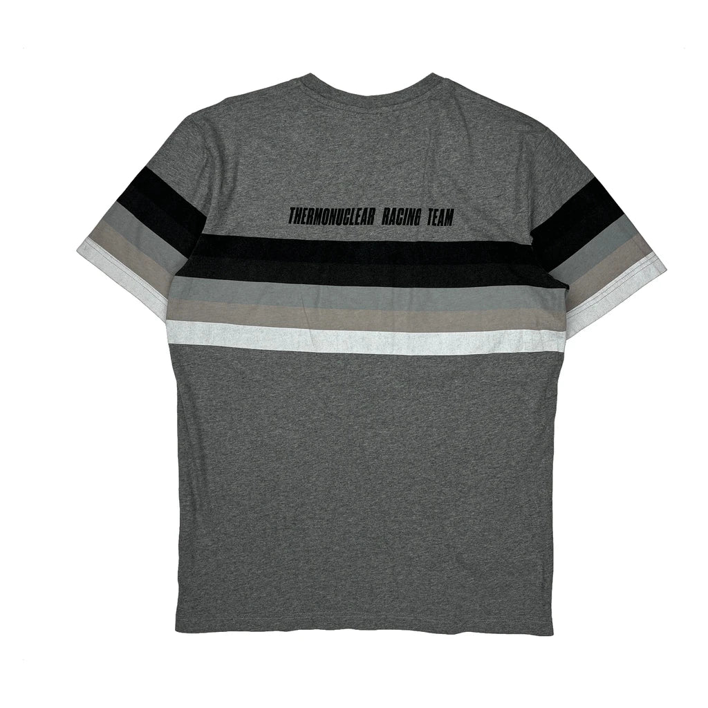 Thermonuclear Racing Team Oakley Striped T-Shirt - XL Grey Cotton - Image 2
