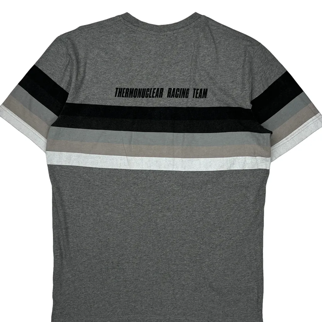 Thermonuclear Racing Team Oakley Striped T-Shirt - XL Grey Cotton - Image 7
