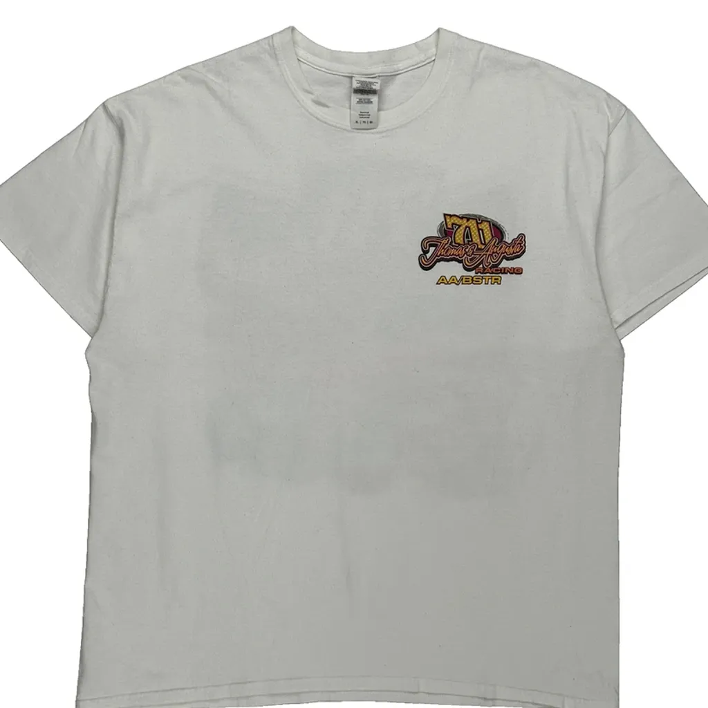 Thomas & Augusta Racing Gildan Graphic T-Shirt - XL White Cotton - Image 5