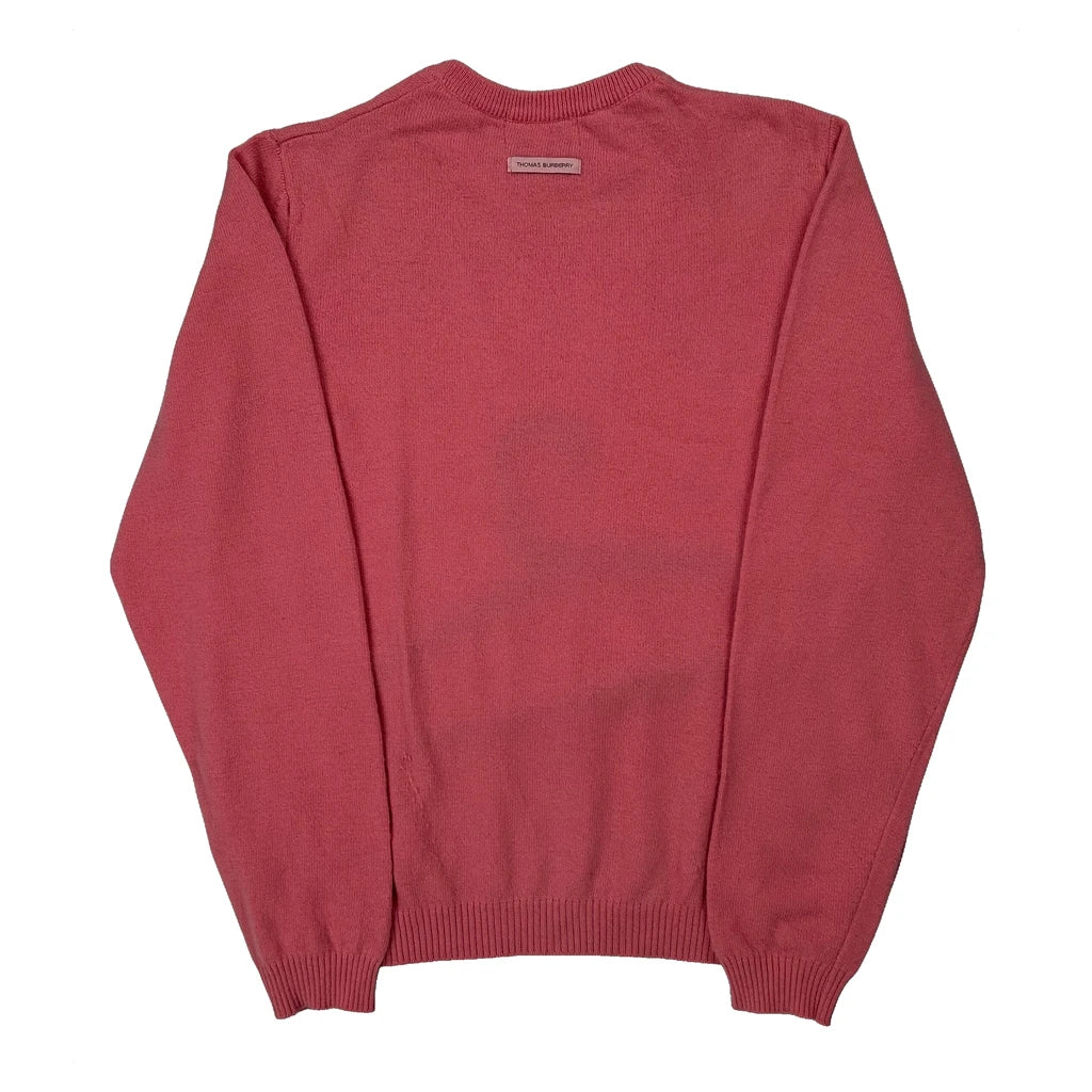 Thomas Burberry Jumper - Medium Pink Wool - Image 2