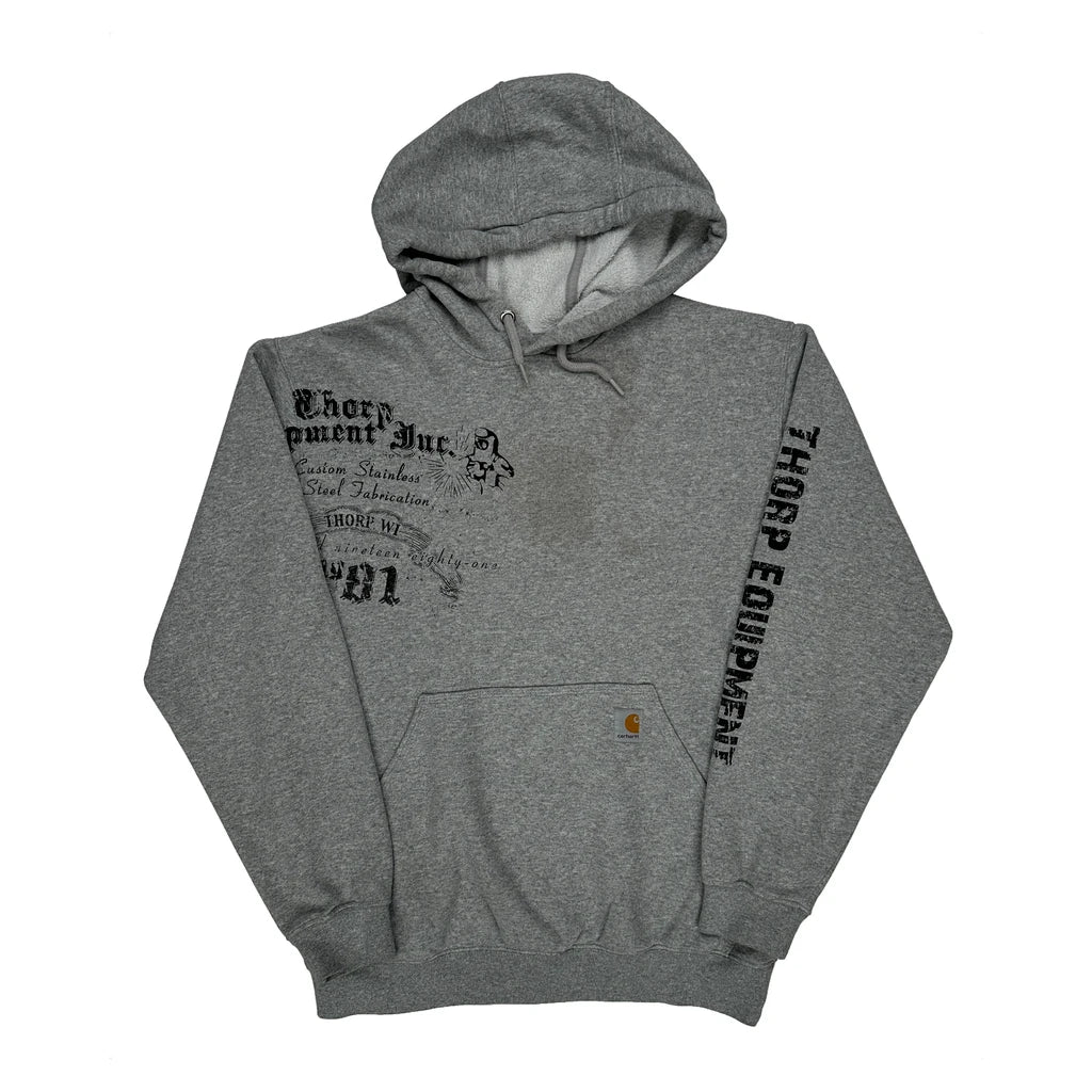 Thorpe Equipment Inc. Carhartt Hoodie - Large Grey Cotton Blend