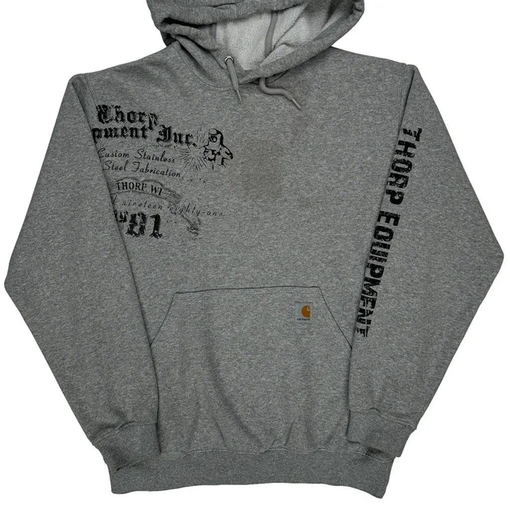 Thorpe Equipment Inc. Carhartt Hoodie - Large Grey Cotton Blend - Image 6