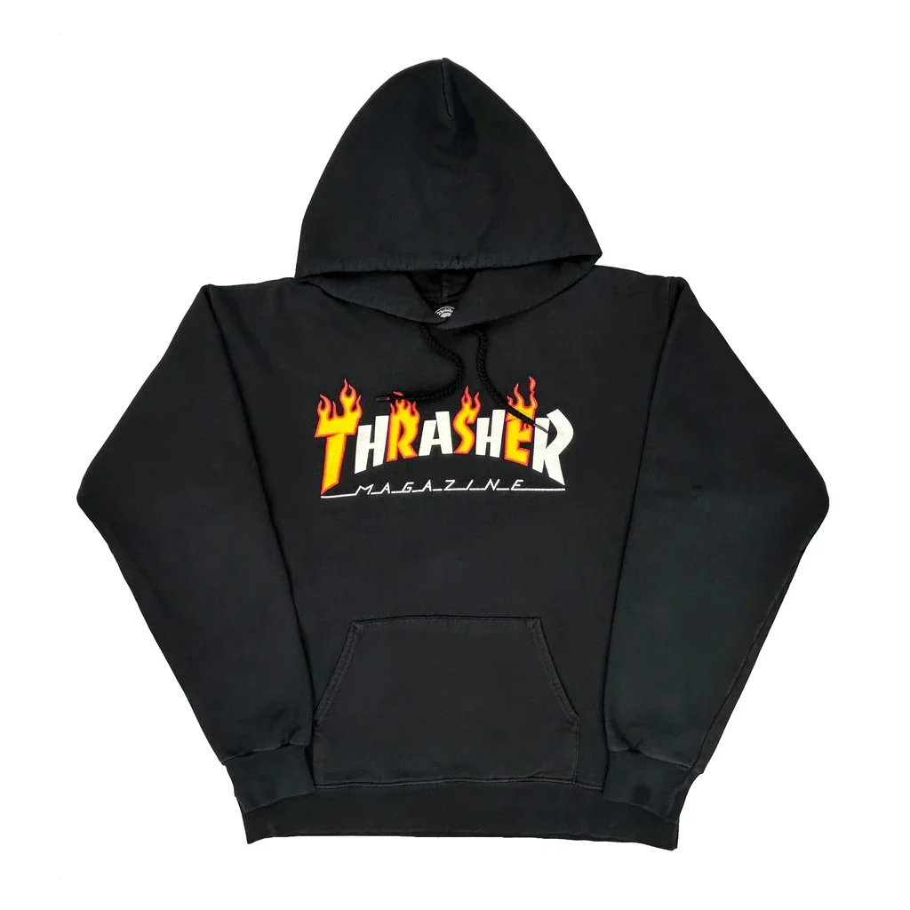 Thrasher Hoodie - Medium Black Cotton