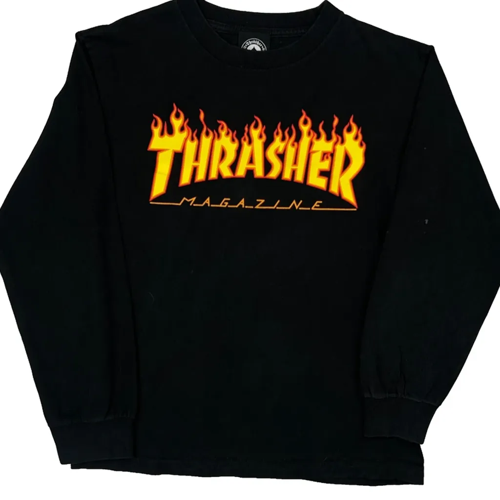 Thrasher Long Sleeve T-Shirt - XS Black Cotton - Image 5