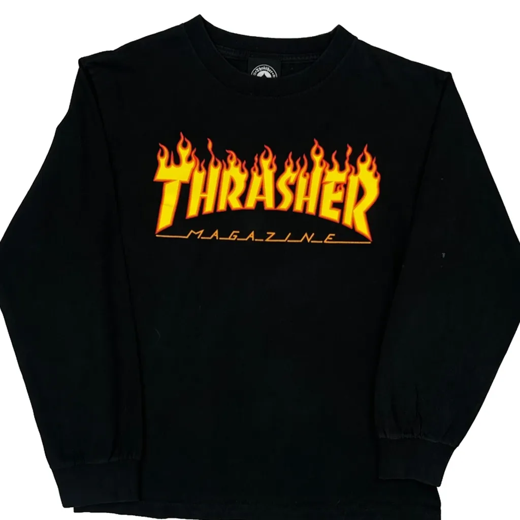 Thrasher Long Sleeve T-Shirt - XS Black Cotton - Image 6