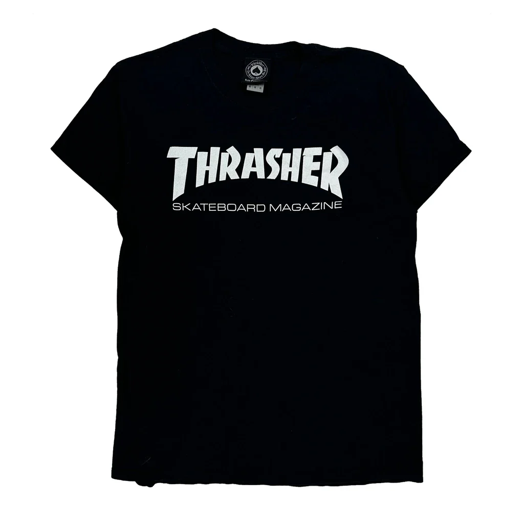 Thrasher T-Shirt - Medium Black Cotton