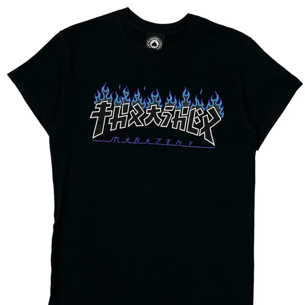 Thrasher Graphic T-Shirt - Small Black Cotton - Image 5