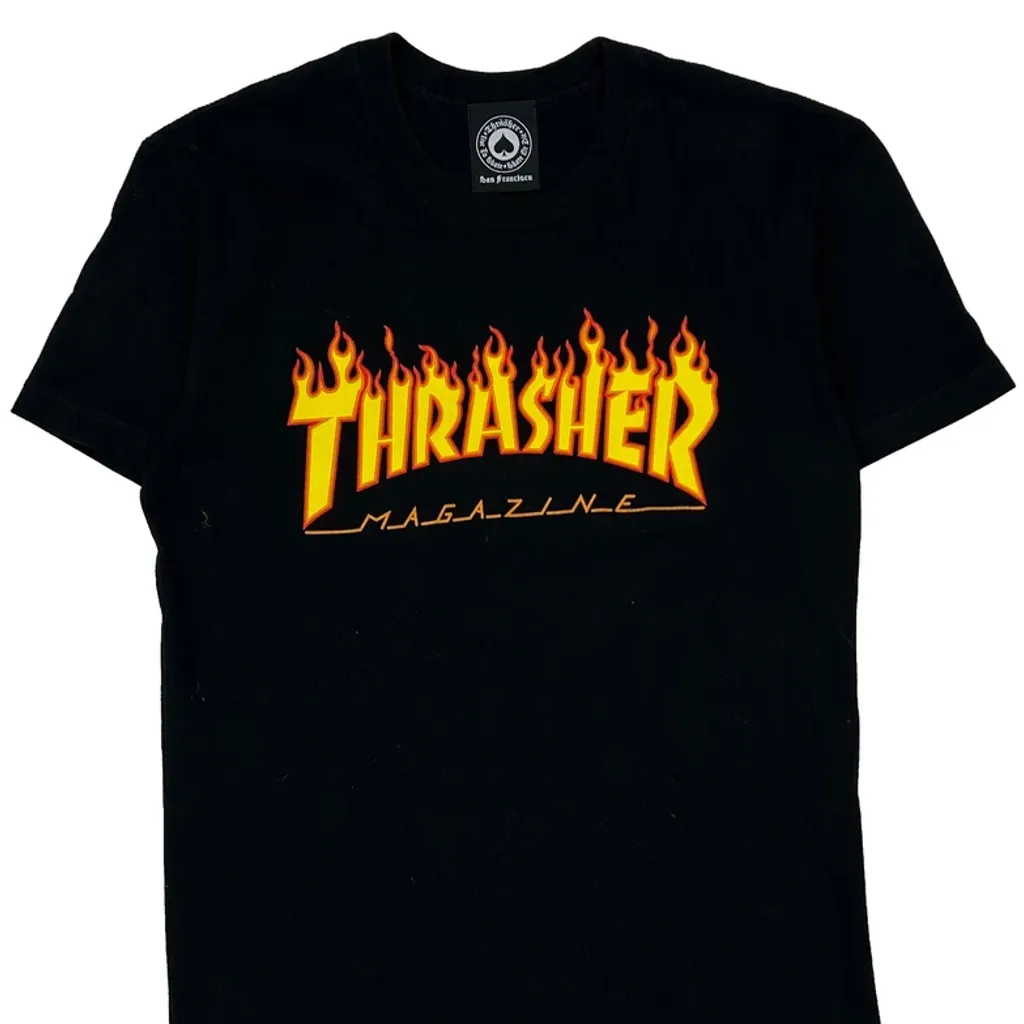 Thrasher Graphic T-Shirt - XS Black Cotton - Image 5