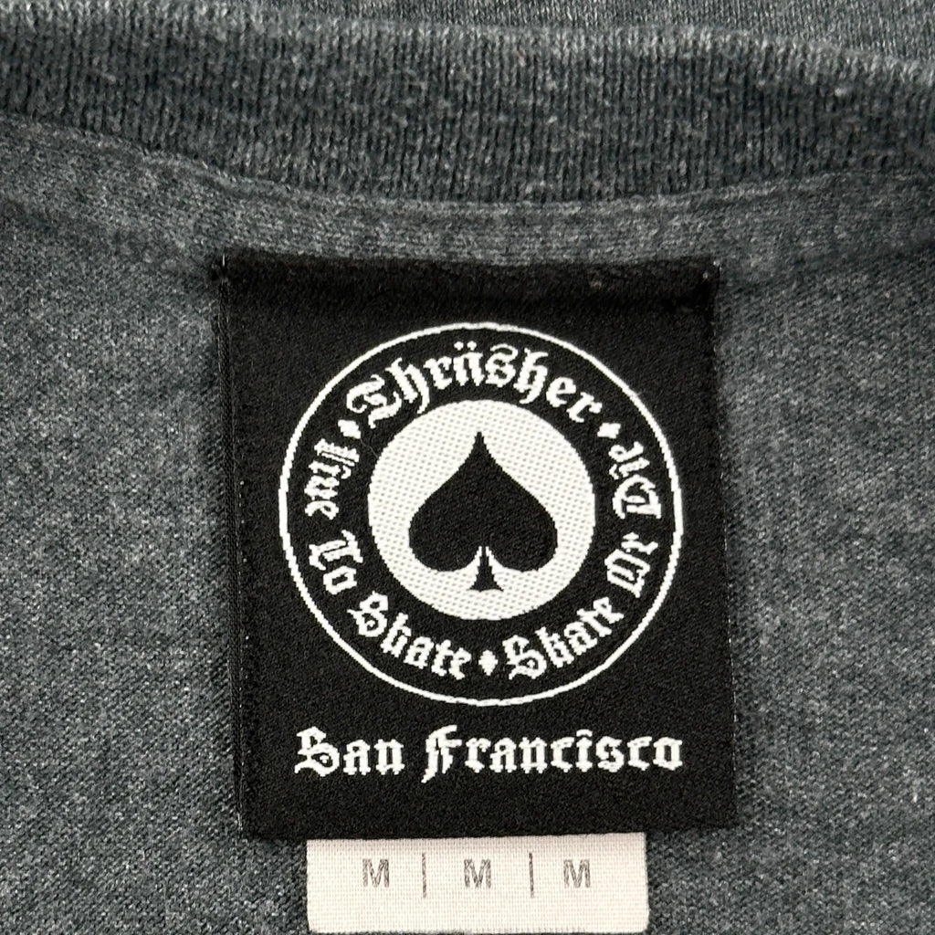 Thrasher Graphic T-Shirt - Medium Grey Cotton - Image 3