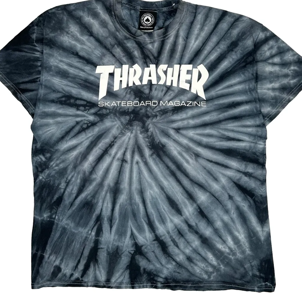 Thrasher Tie-Dye T-Shirt - XL Grey Cotton - Image 4