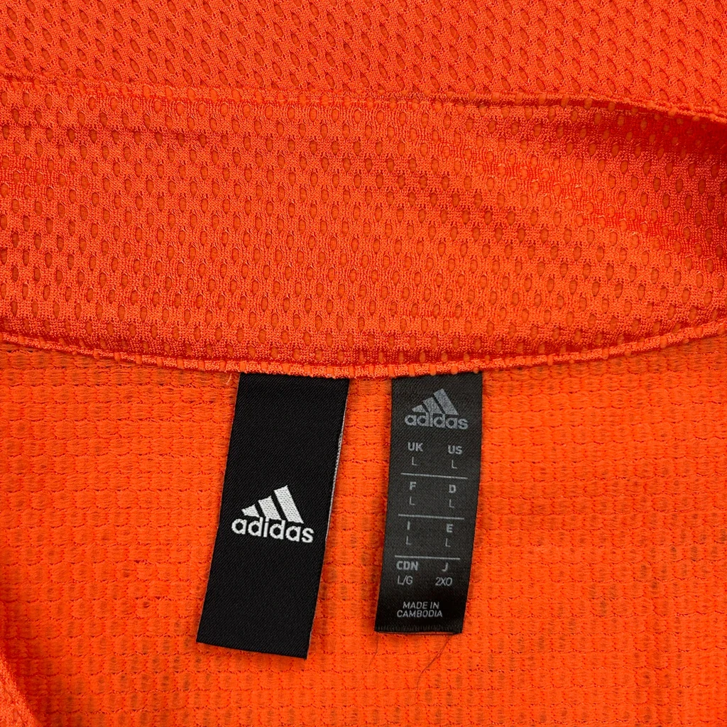 Three Stripe Life Adidas Graphic Jersey - Large Orange Polyester - Image 3