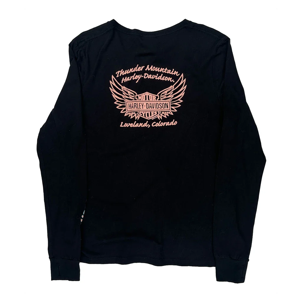 Thunder Mountain Harley-Davidson Harley Davidson Graphic Long Sleeve T-Shirt - XL Black Cotton - Image 2