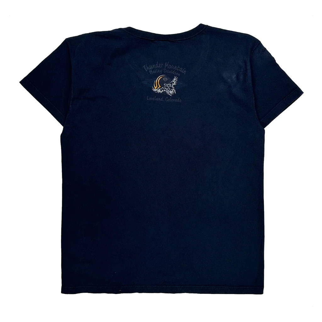 Thunder Mountain Harley Davidson Harley Davidson Graphic T-Shirt - 2XL Black Cotton - Image 2