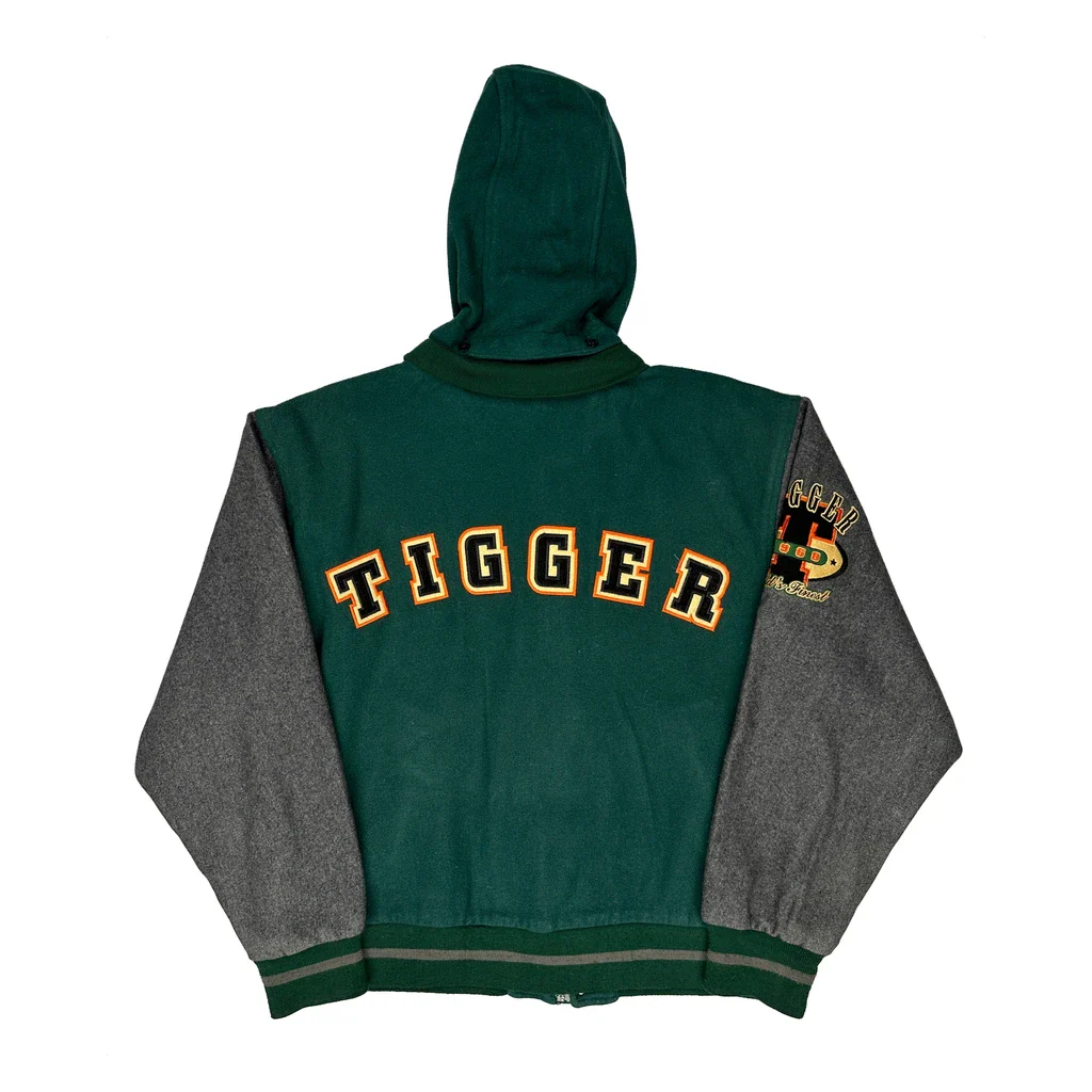 Tigger Disney Graphic Varsity Jacket - Medium Green Wool Blend - Image 2