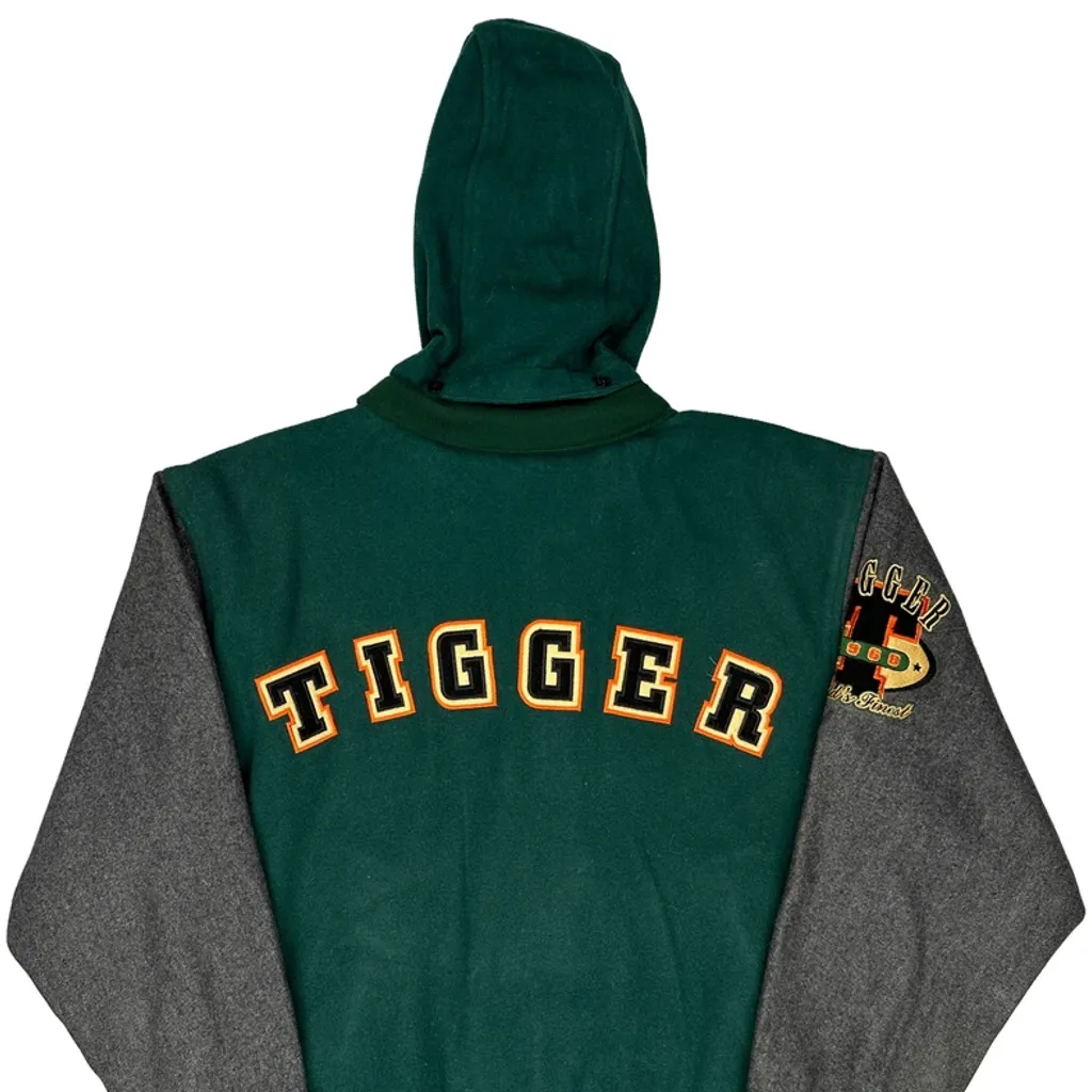 Tigger Disney Graphic Varsity Jacket - Medium Green Wool Blend - Image 7