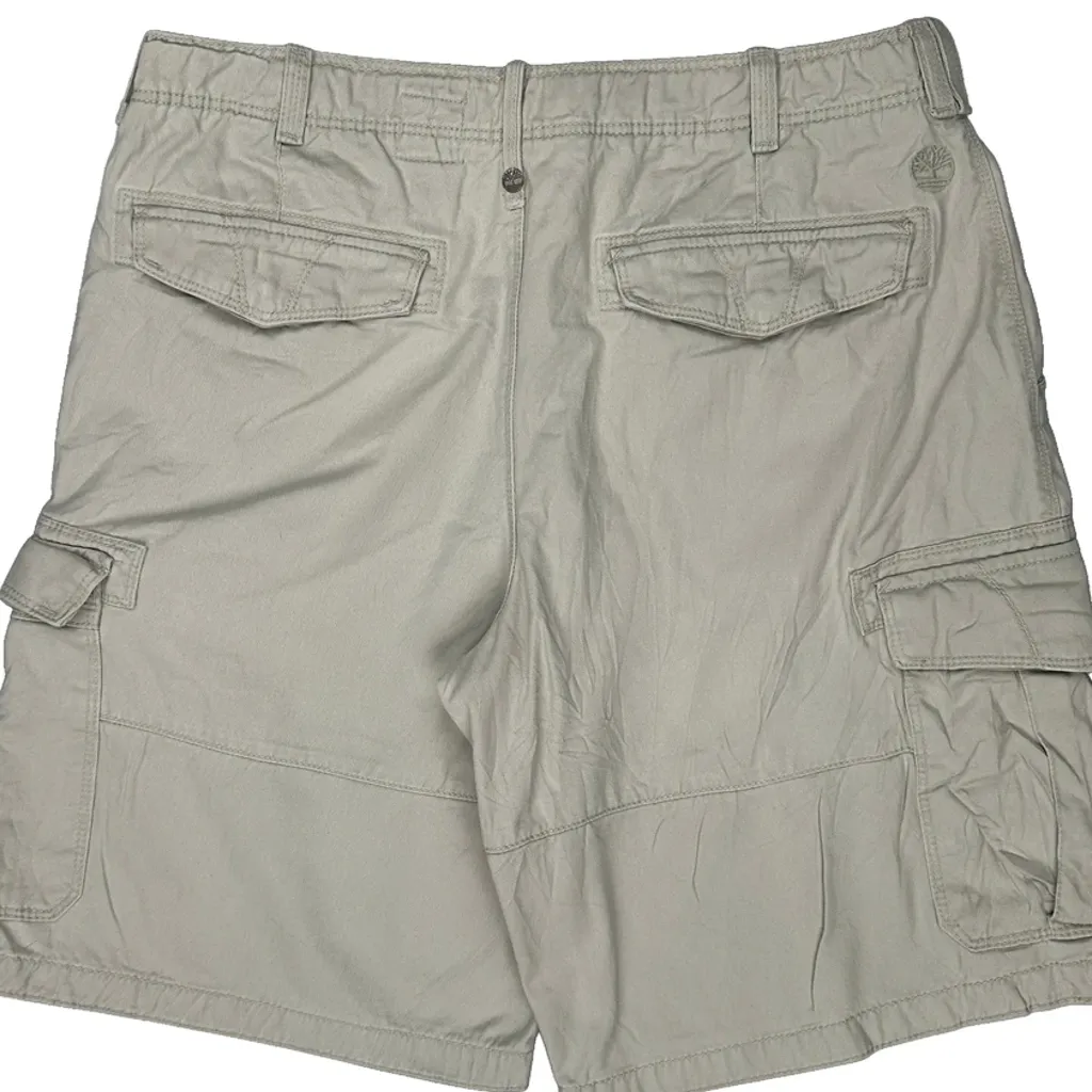 Timberland Cargo Shorts - 36W 10L Beige Cotton - Image 6