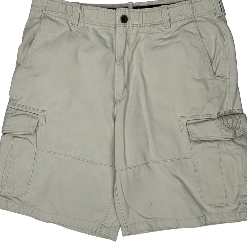 Timberland Cargo Shorts - 36W 10L Beige Cotton - Image 8