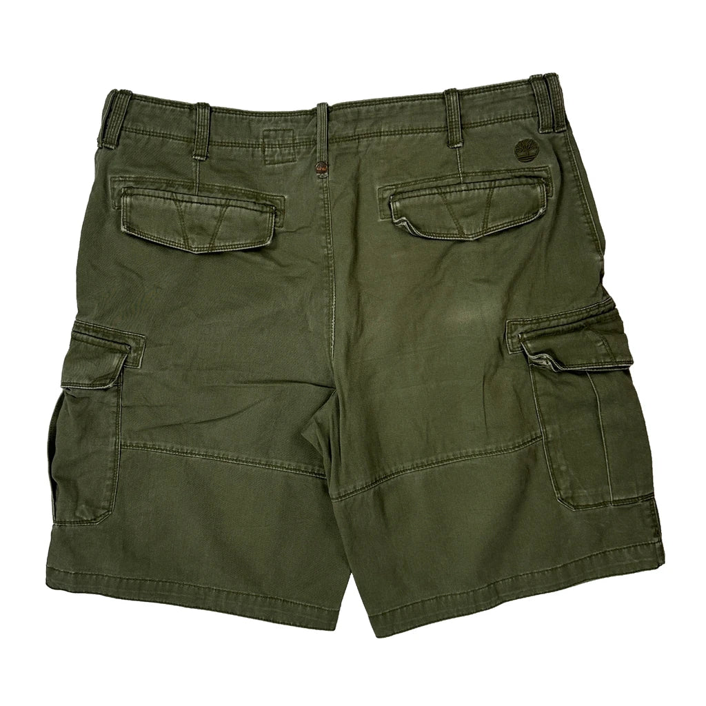 Timberland Cargo Shorts - 36W 10L Green Cotton