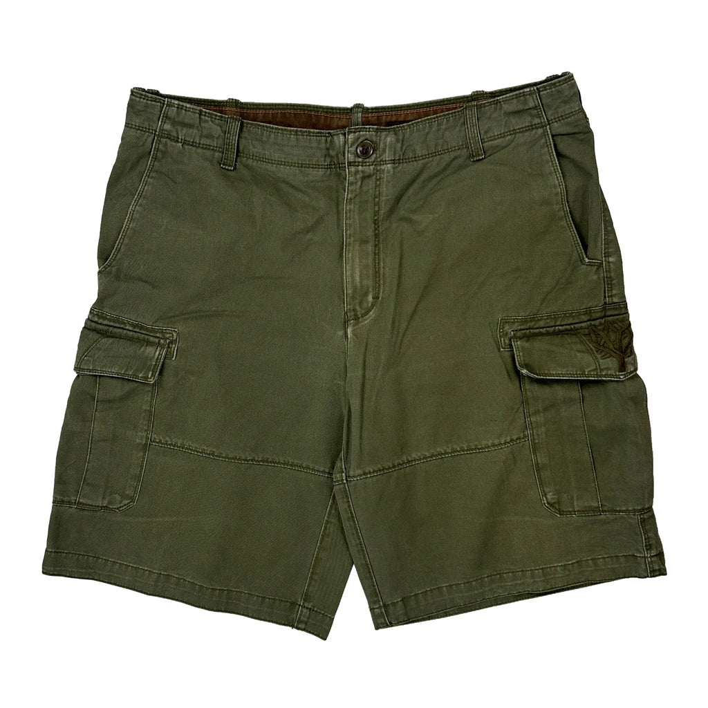 Timberland Cargo Shorts - 36W 10L Green Cotton - Image 2