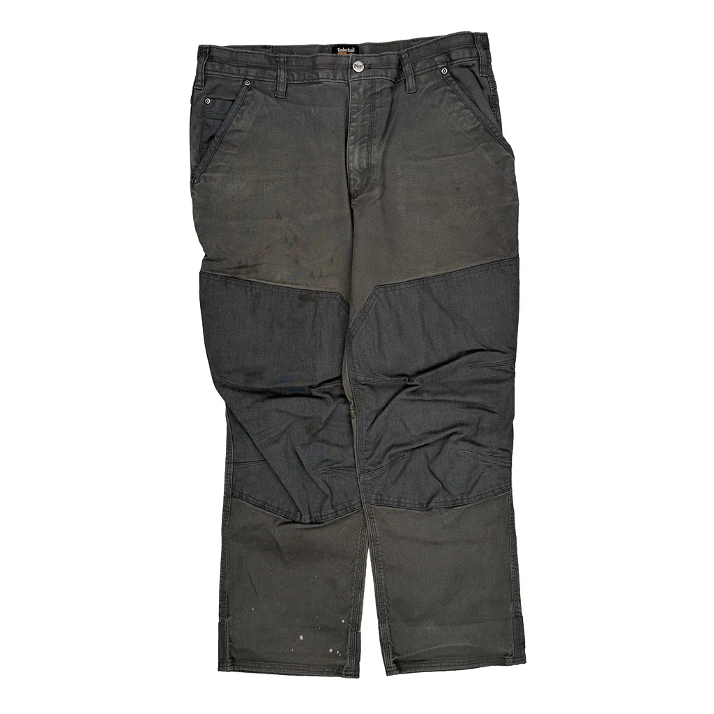 Timberland Double Knee Cargo Trousers - 33W 28L Grey Cotton - Image 2