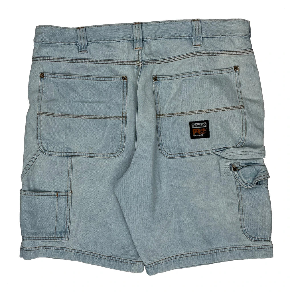 Timberland Carpenter Shorts - 36W 9L Light Wash Cotton