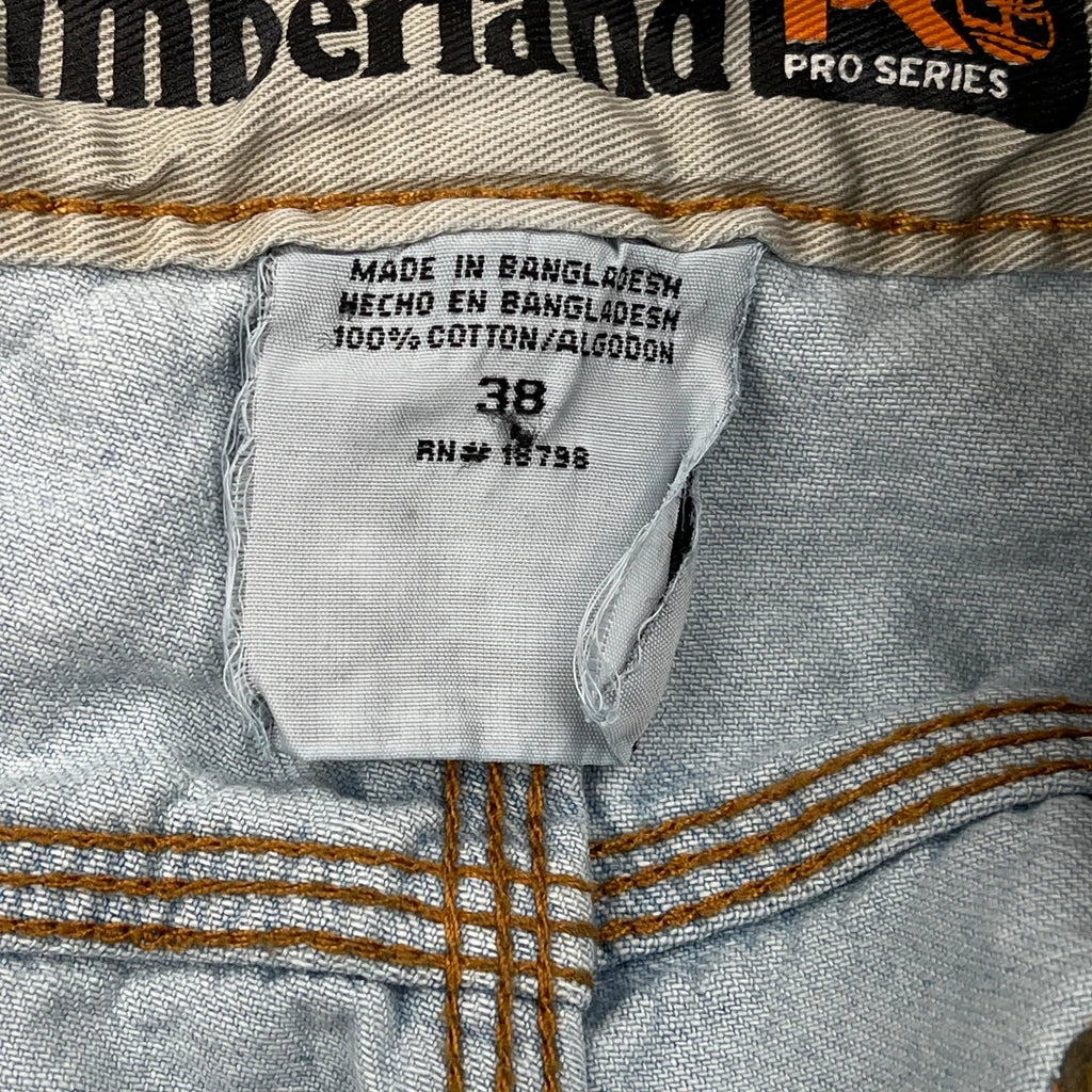 Timberland Carpenter Shorts - 36W 9L Light Wash Cotton - Image 6