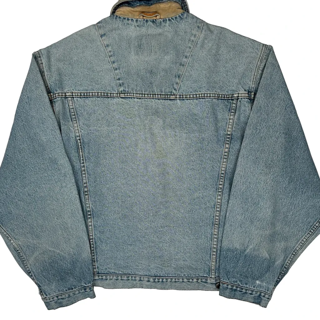 Timberland Collared Denim Jacket - Large Blue Cotton - Image 6