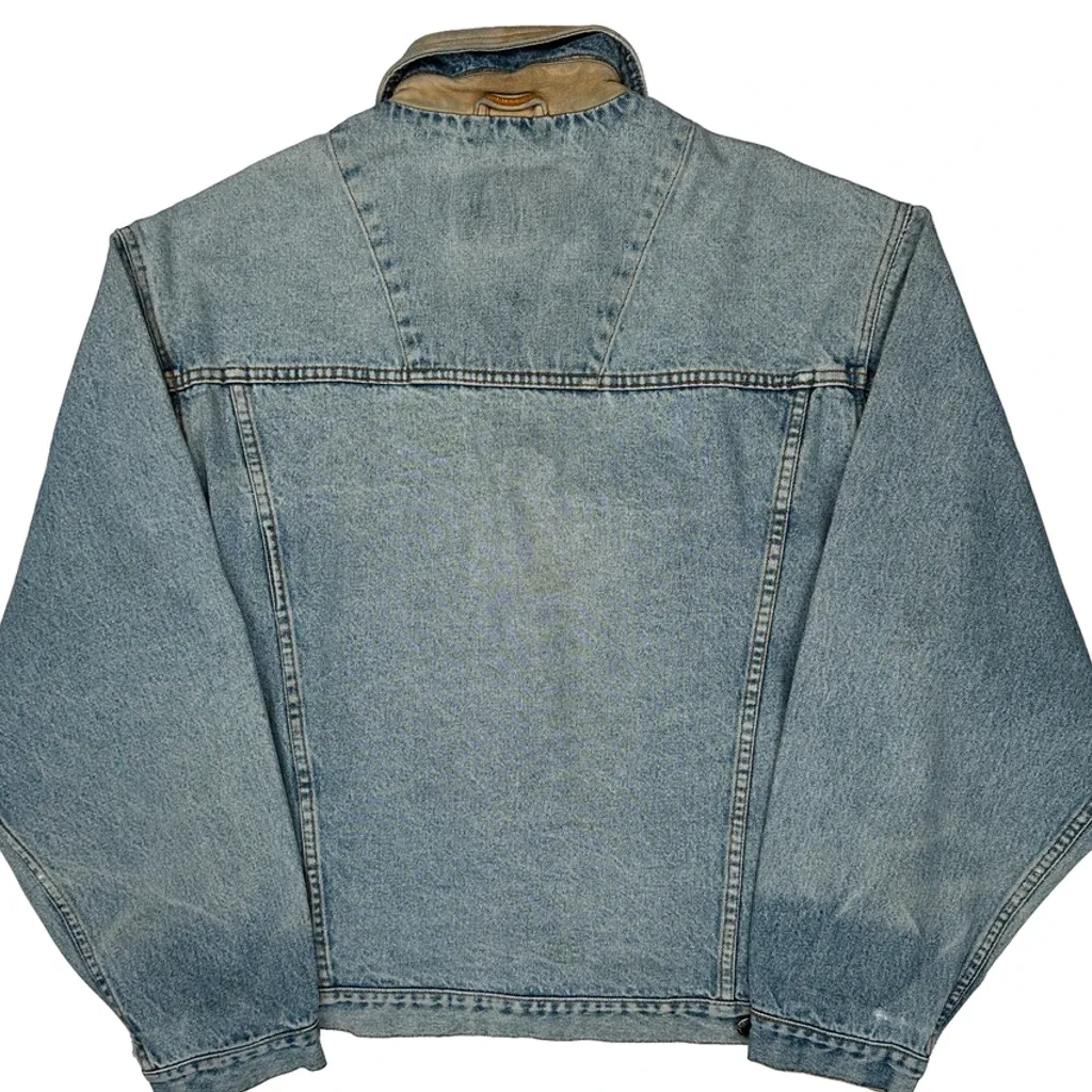 Timberland Collared Denim Jacket - Large Blue Cotton - Image 7