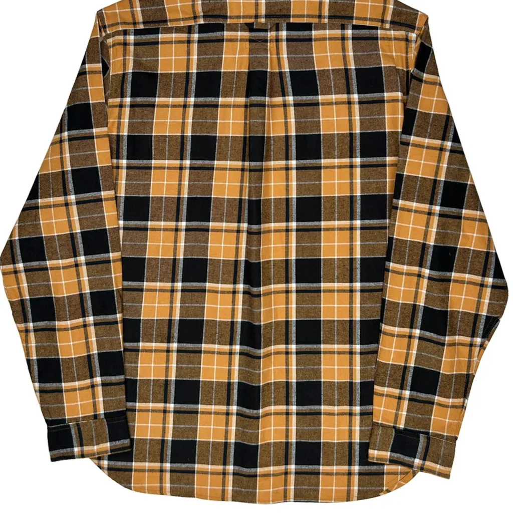 Timberland Checked Flannel Shirt - 2XL Brown Cotton - Image 7