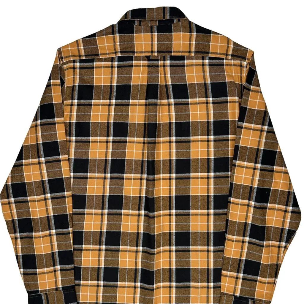 Timberland Checked Flannel Shirt - 2XL Brown Cotton - Image 8