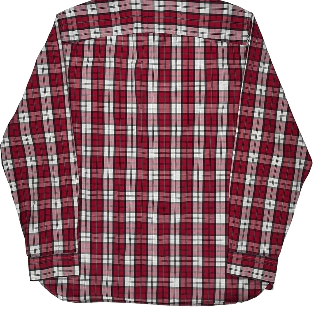 Timberland Checked Flannel Shirt - XL Red Cotton - Image 7