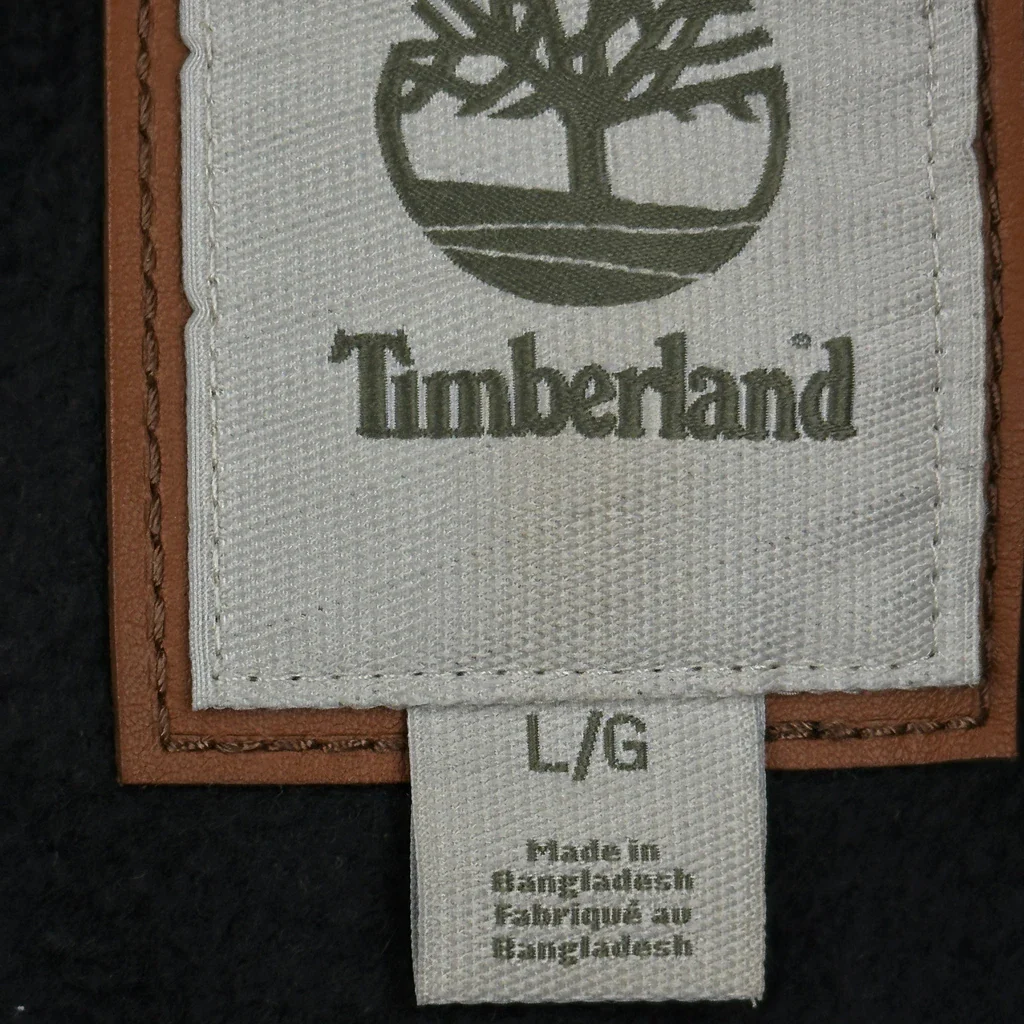 Timberland Fleece Jacket - Large Black Polyester - Image 3