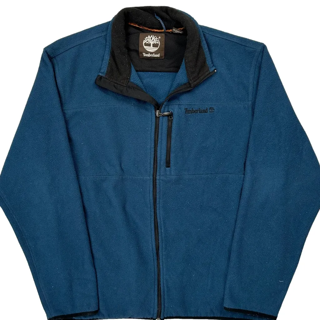 Timberland Fleece Jacket - XL Blue Polyester - Image 4
