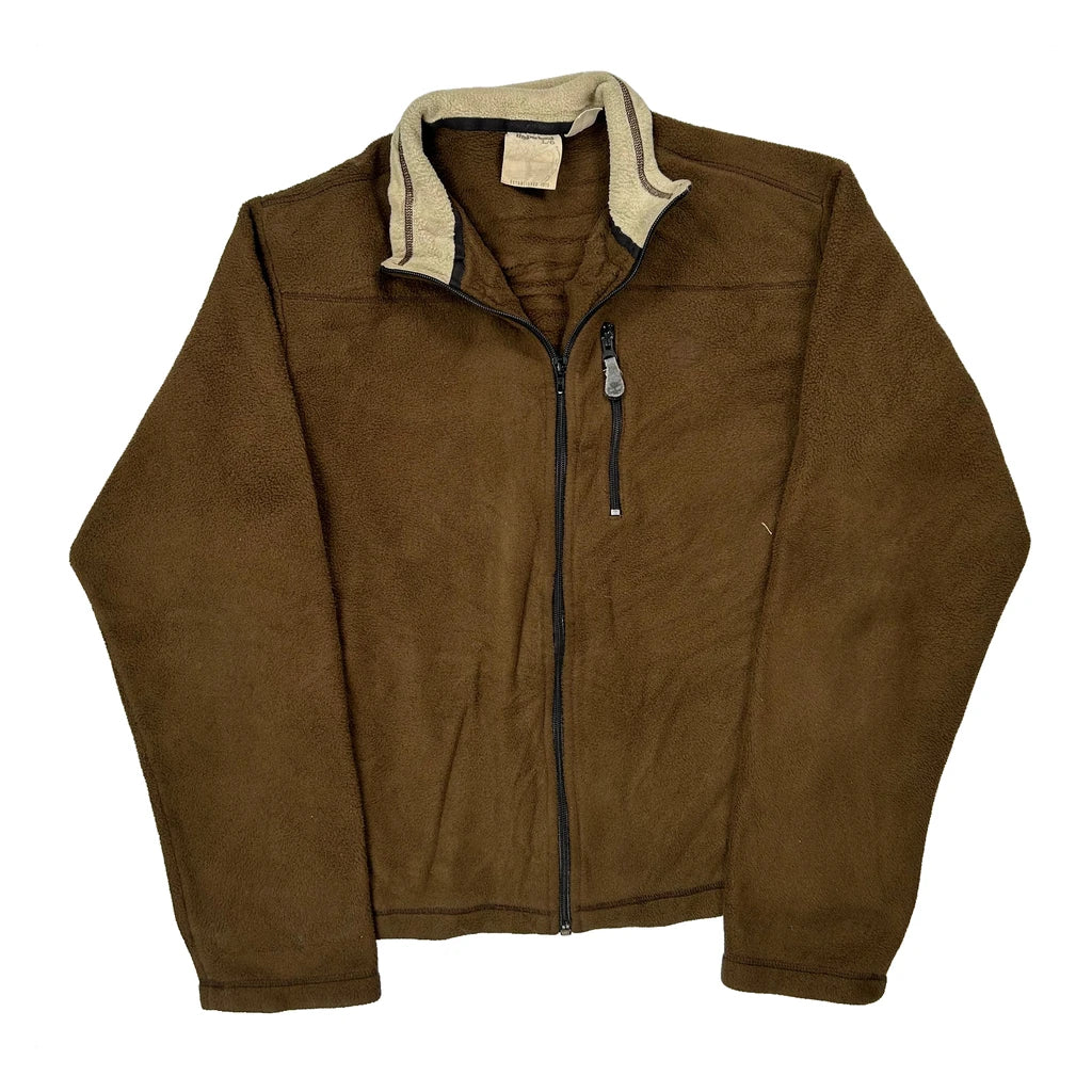 Timberland Fleece Jacket - Large Brown Polyester