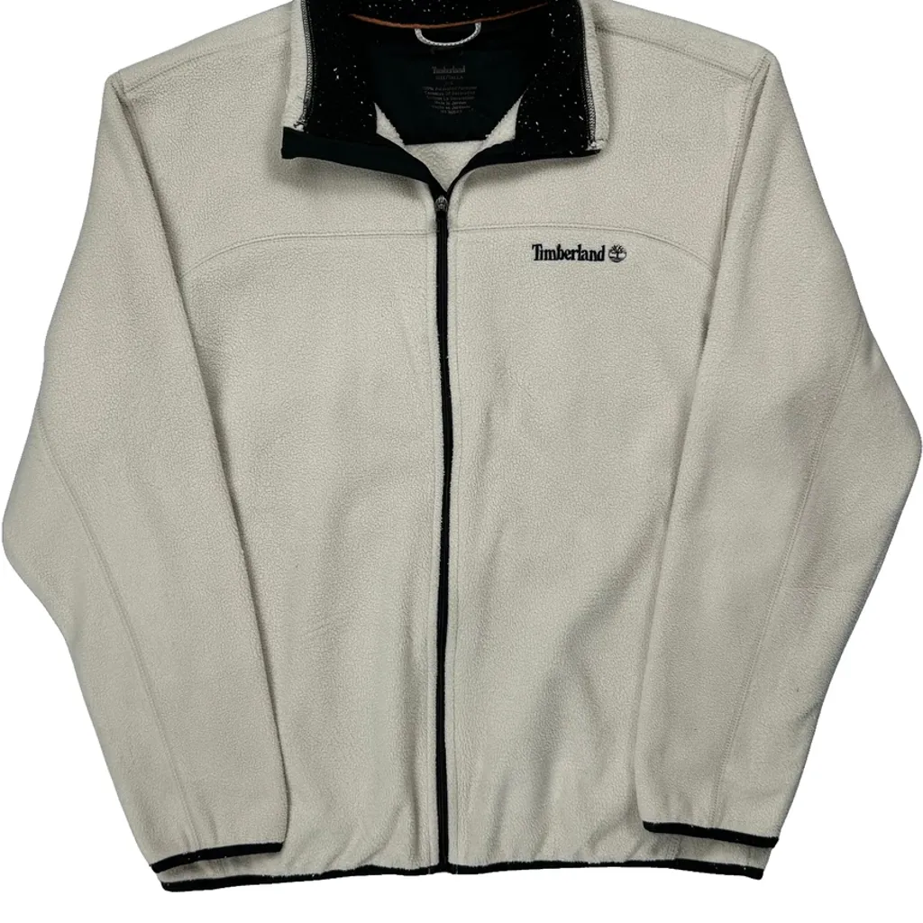 Timberland Fleece Jacket - Large Cream Polyester - Image 5