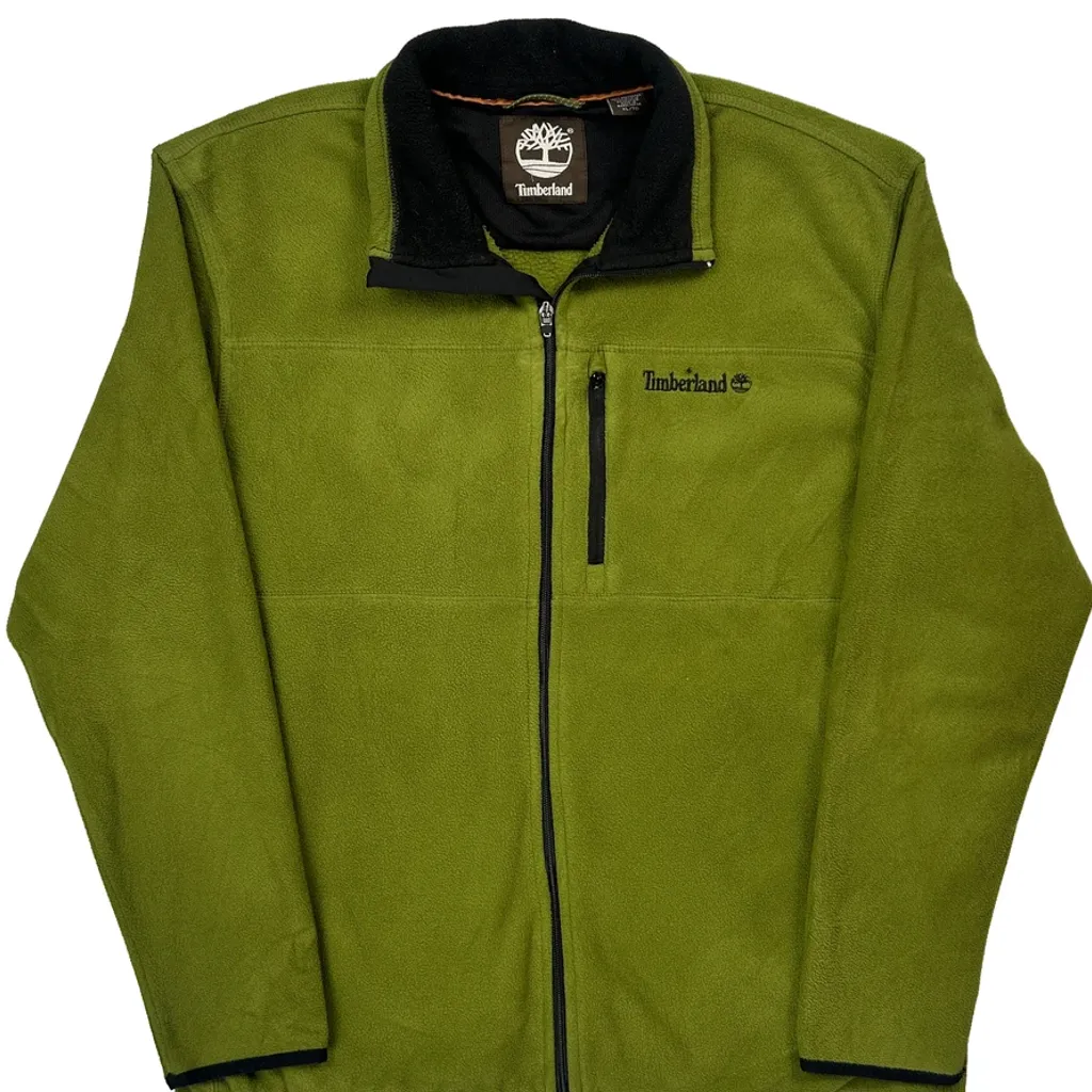Timberland Fleece Jacket - XL Green Polyester - Image 5