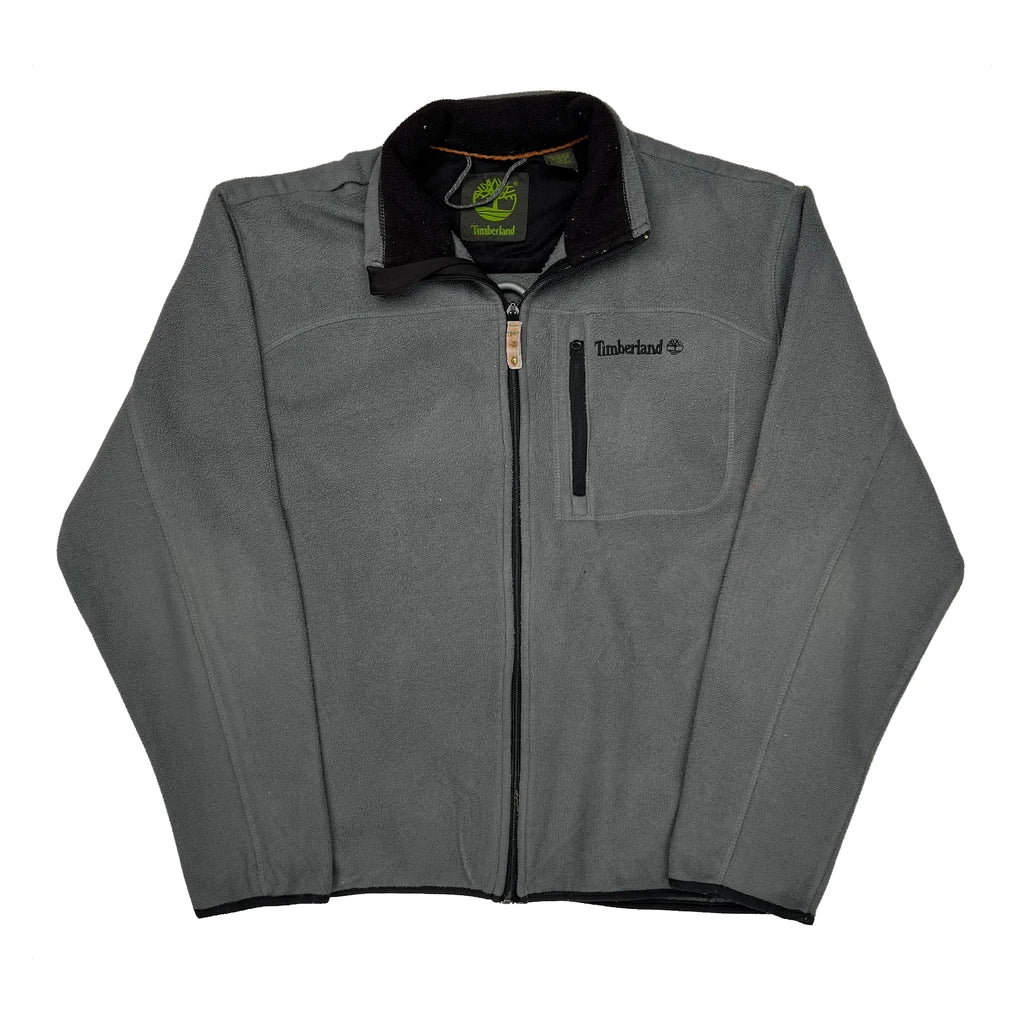 Timberland Fleece Jacket - Large Grey Polyester