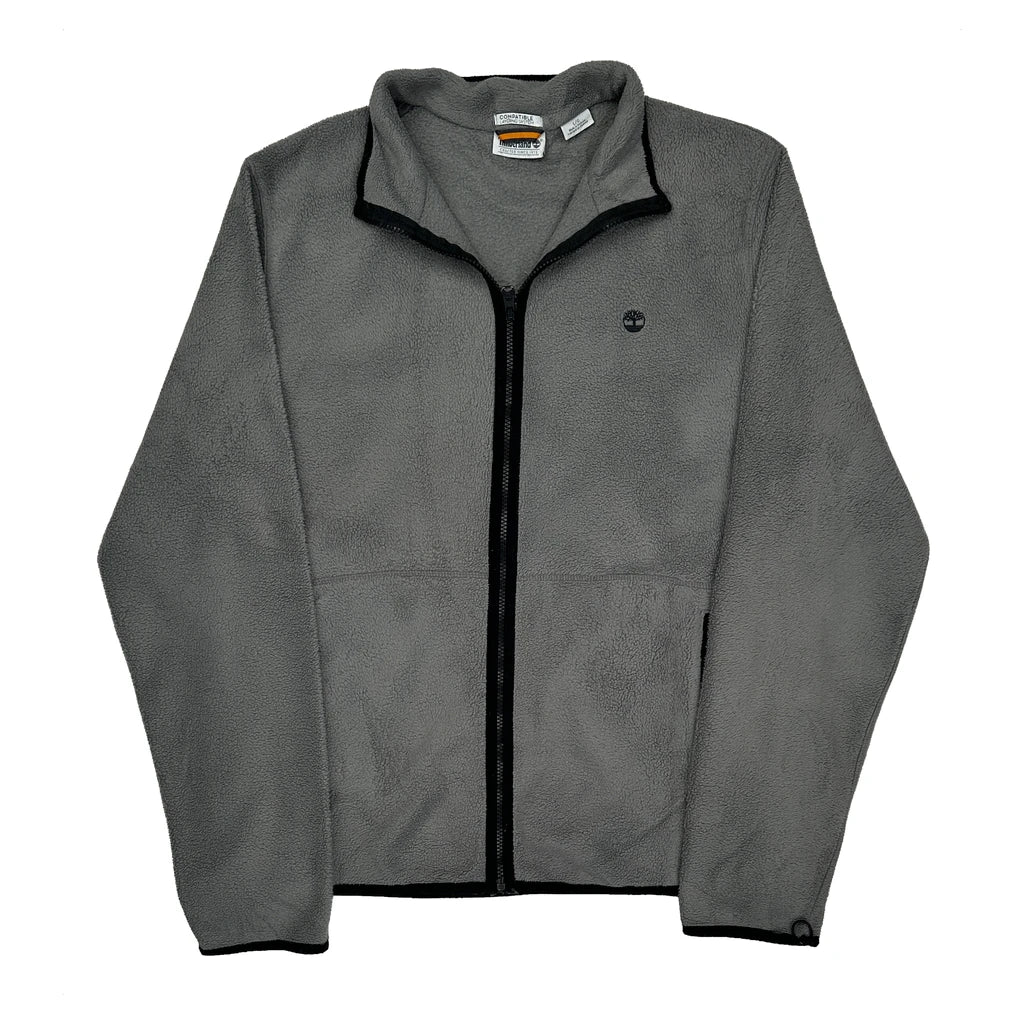 Timberland Fleece Jacket - Large Grey Polyester