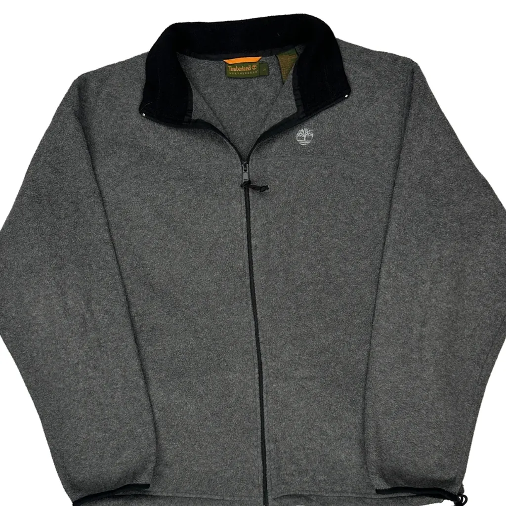 Timberland Fleece Jacket - Large Grey Polyester - Image 4