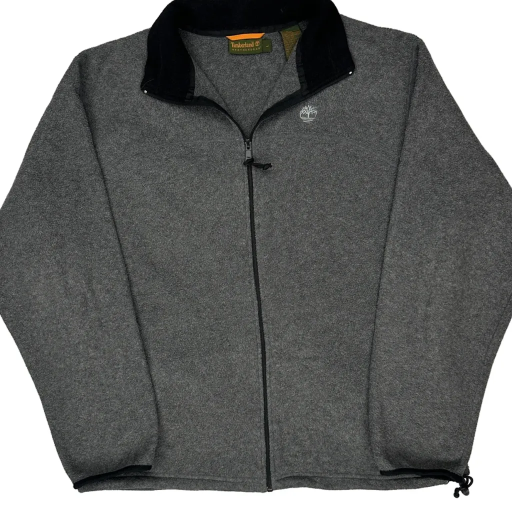 Timberland Fleece Jacket - Large Grey Polyester - Image 5