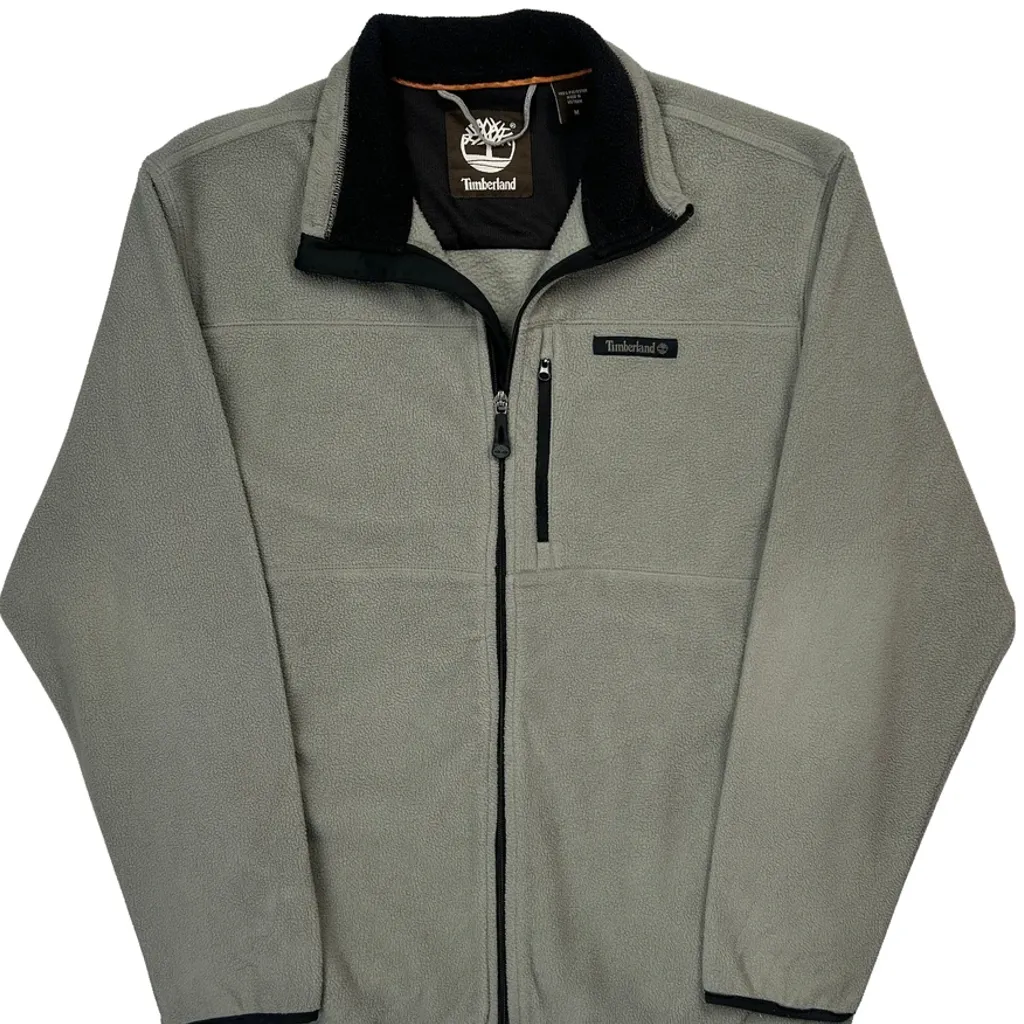 Timberland Fleece Jacket - Medium Grey Polyester - Image 4