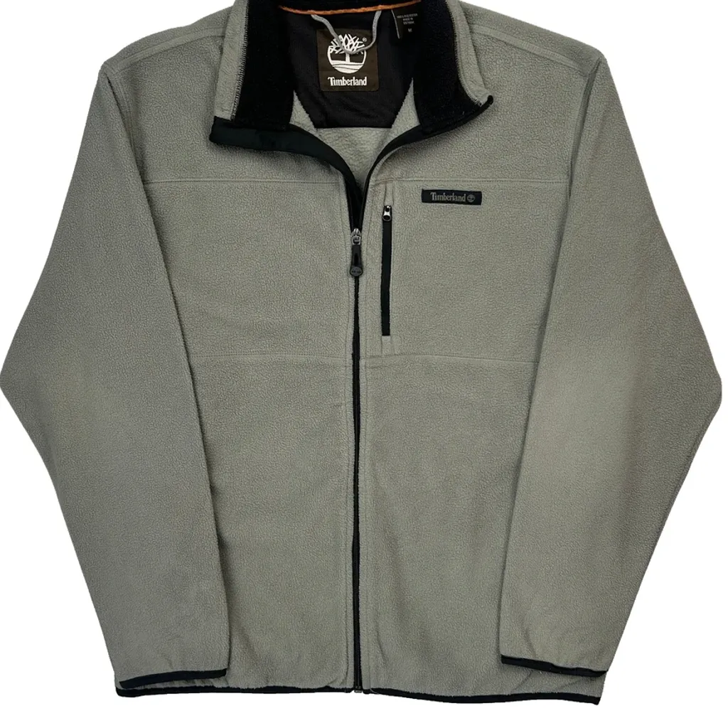 Timberland Fleece Jacket - Medium Grey Polyester - Image 5