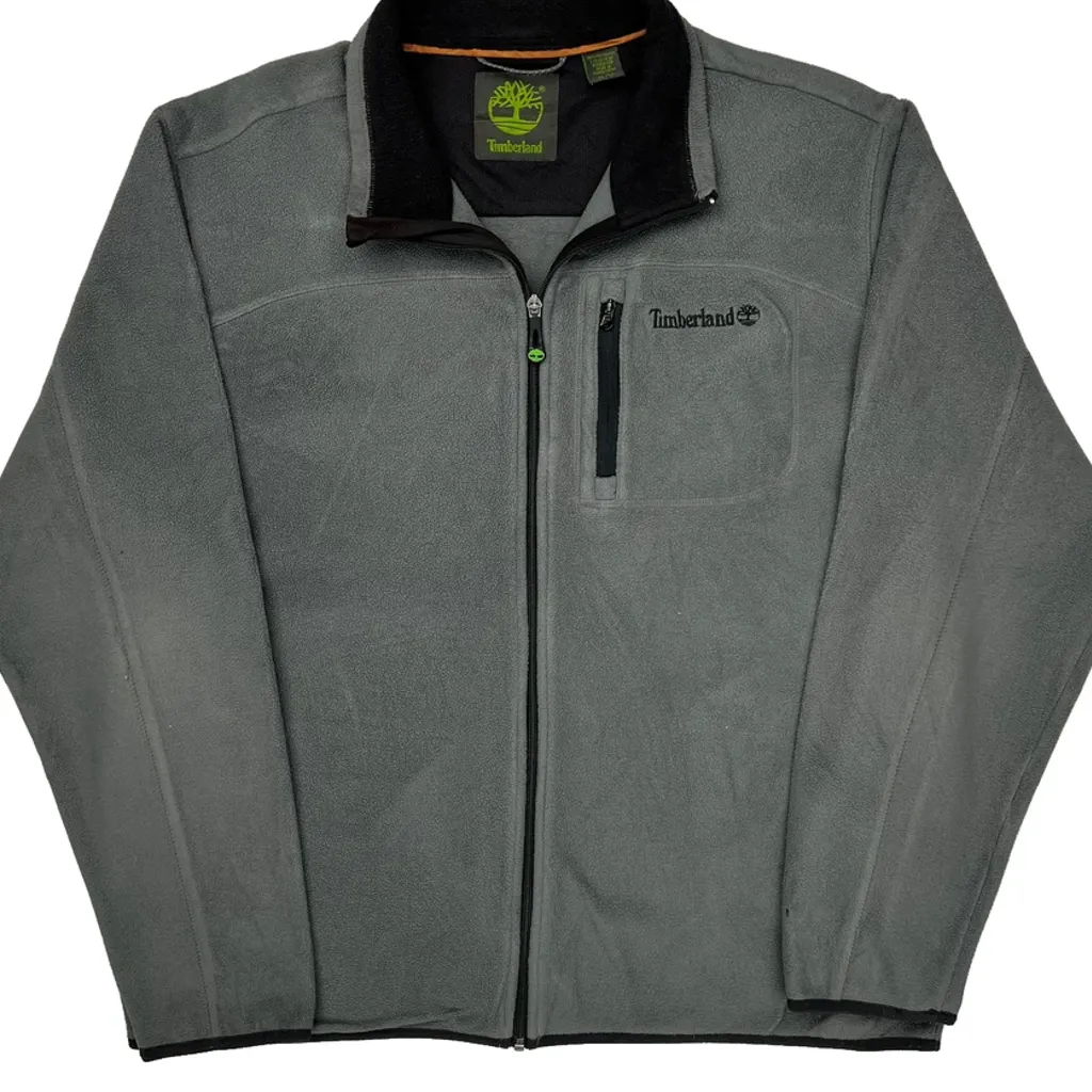 Timberland Fleece Jacket - XL Grey Polyester - Image 4