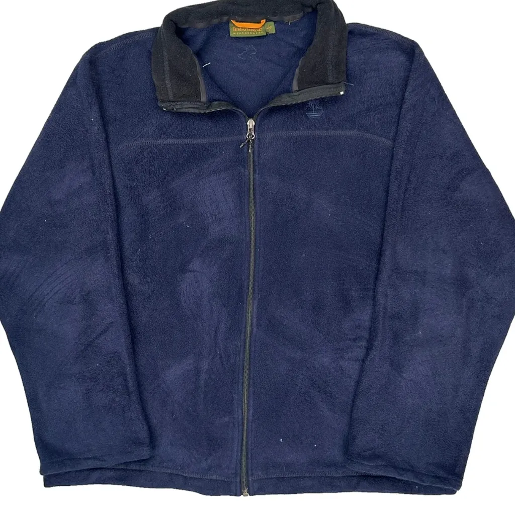 Timberland Fleece Jacket - Large Navy Polyester - Image 5