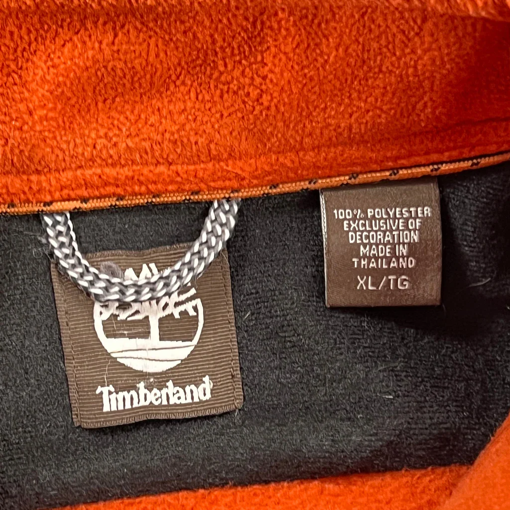 Timberland Fleece Jacket - XL Orange Polyester - Image 3