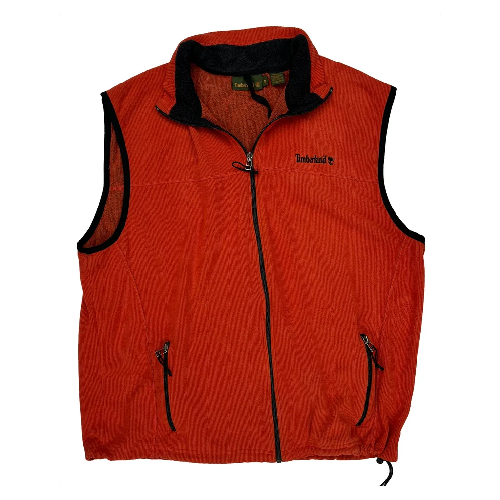 Timberland Fleece Vest - XL Red Polyester