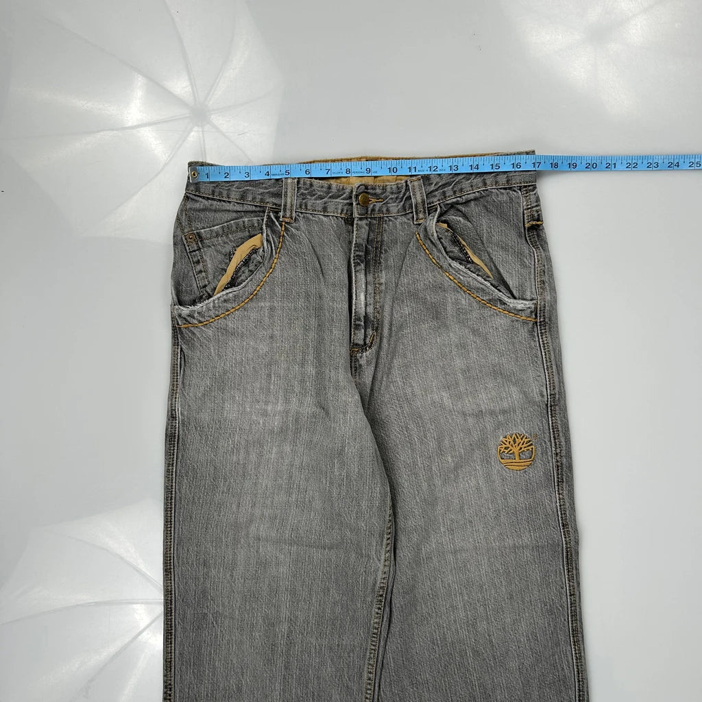 Timberland Baggy Jeans - 34W 27L Grey Denim - Image 5
