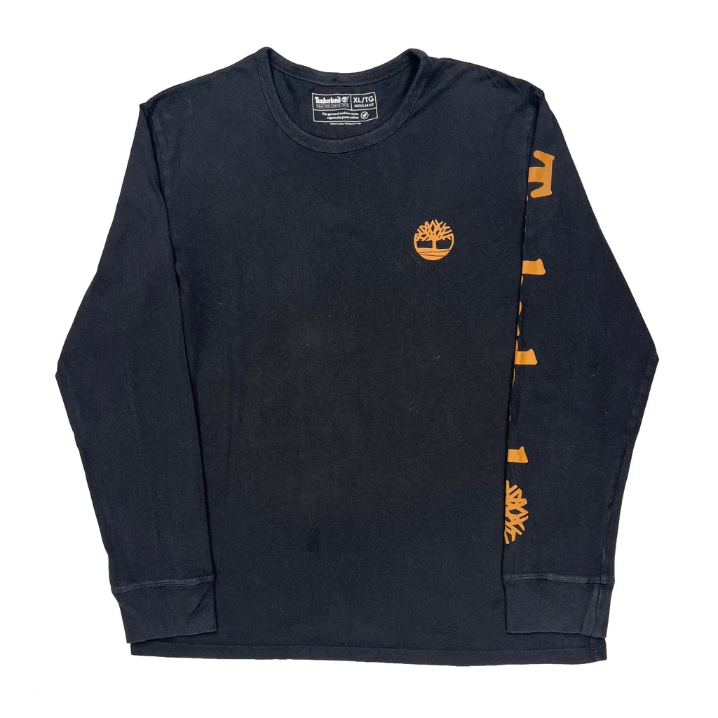Timberland Long Sleeve T-Shirt - XL Black Cotton