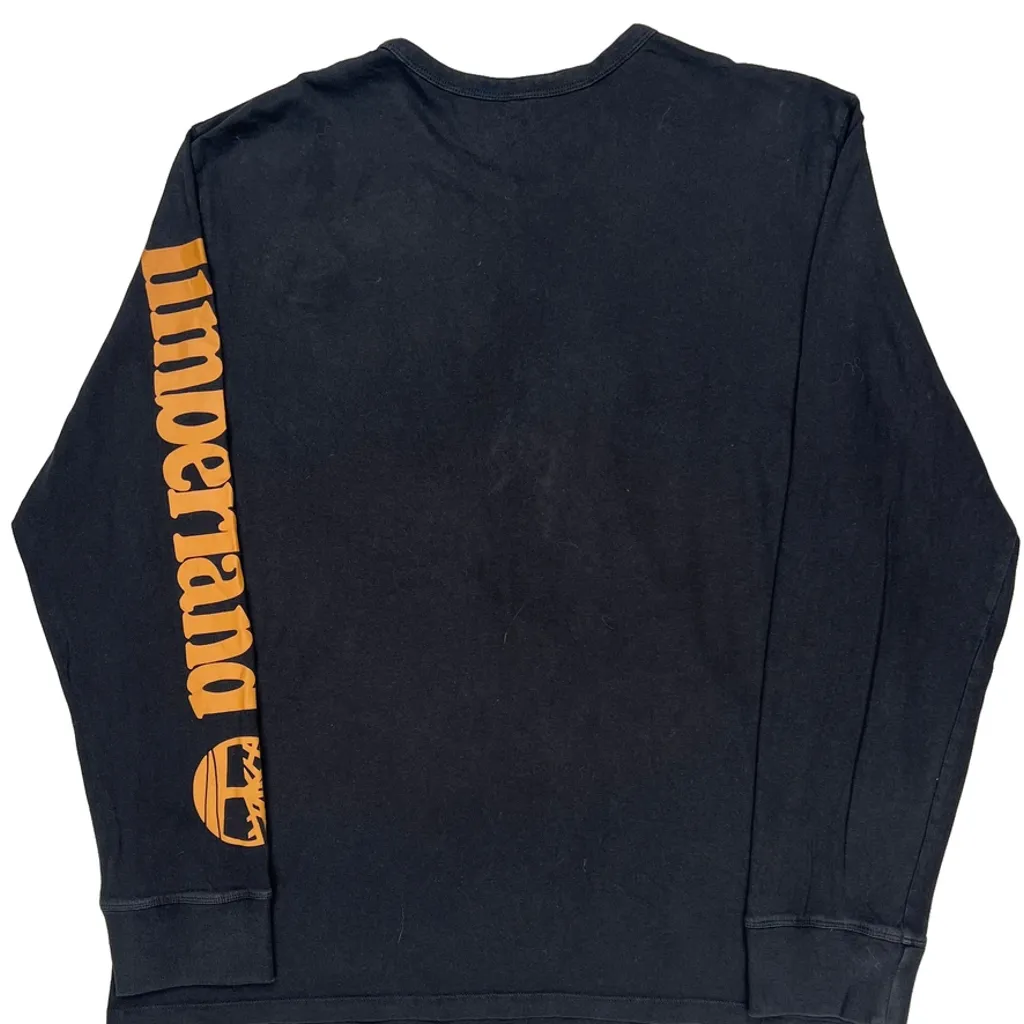 Timberland Long Sleeve T-Shirt - XL Black Cotton - Image 6